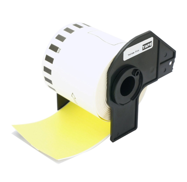 Brother DK Series Label Roll (Yellow/Black)