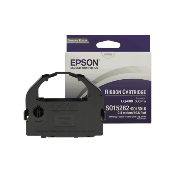 Epson S015262 Black Nylon Original Ribbon Cartridge